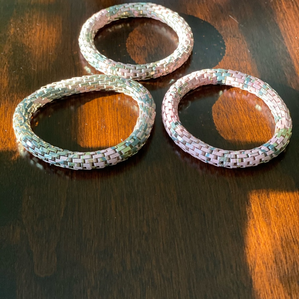 3 stretch multicolor bracelets. 3 for $15,